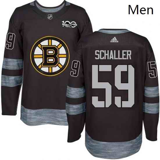 Mens Adidas Boston Bruins 59 Tim Schaller Authentic Black 1917 2017 100th Anniversary NHL Jersey